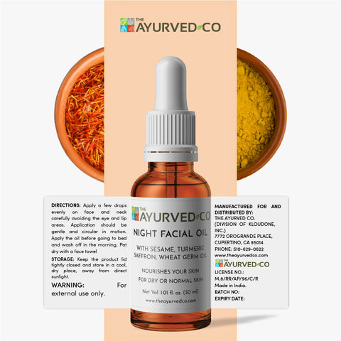 The Ayurved Co Night Facial Oil