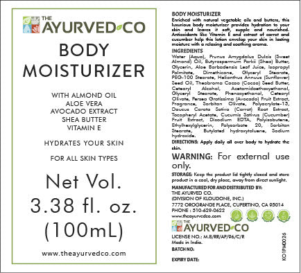 Ayurveda body moisturizer